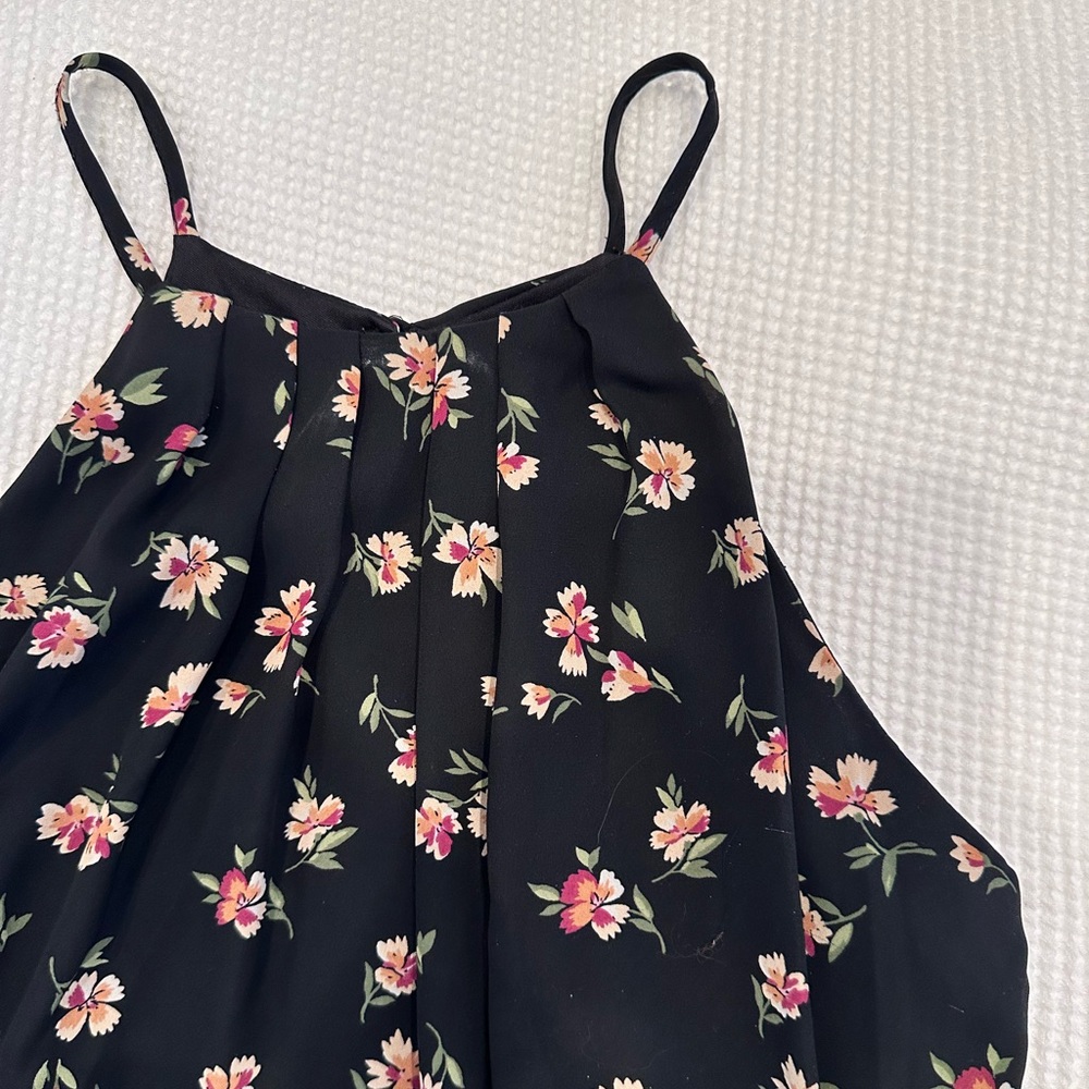 Floral high neck tank top